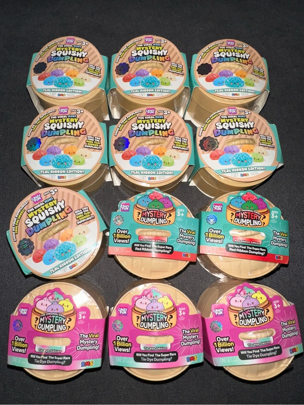 BRAND NEW RMS Crazy Fun Mystery Dumpling Bao Bun Squishy – MINI 12 (Bundle) NWT